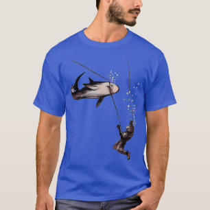 Shark Attack op een  Helmet Diving Diver URM T-shirt