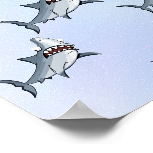 "SHARK ATTACK" PERSONALISEERD POSTER (Hoek)
