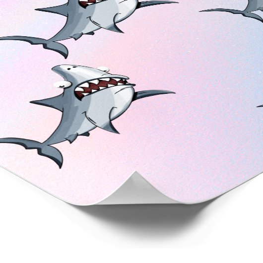 "SHARK ATTACK" PERSONALISEERD POSTER (Hoek)