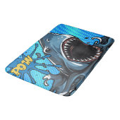 Shark Attack POW Superheld Comic Water Splat Badmat (Gekanteld)