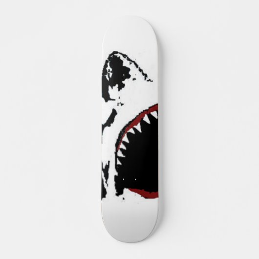 SHARK ATTACK SKATEBOARD - GROOT WITTE SCHERPONTWER (Voorkant)