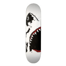 SHARK ATTACK SKATEBOARD - GROOT WITTE SCHERPONTWER