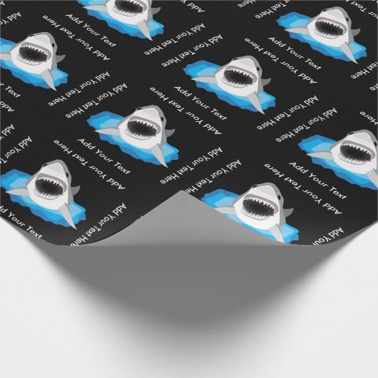 Shark Attack - Voeg uw eigen Funny Caption toe Cadeaupapier (Hoek)
