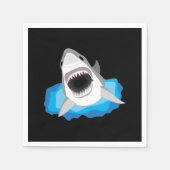 Shark Attack - Witte haai Servetten (Voorkant)