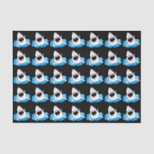 Shark Attack - Witte haai Tissuepapier (Voorkant)