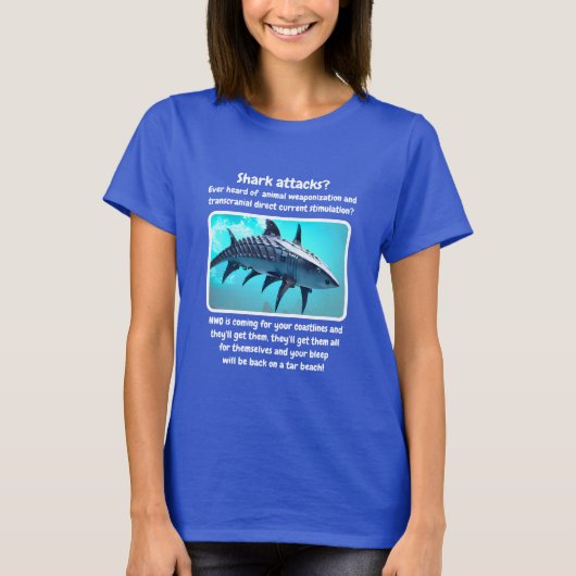 Shark Attacks (donker) T-shirt (Voorkant)