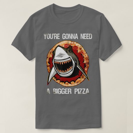 Shark Avec Teeth Pizza T-Shirt (Design devant)