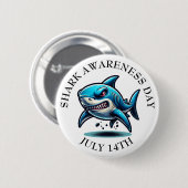 Shark Awareness Day is July 14th Ronde Button 5,7 Cm (Voorkant /achterkant)