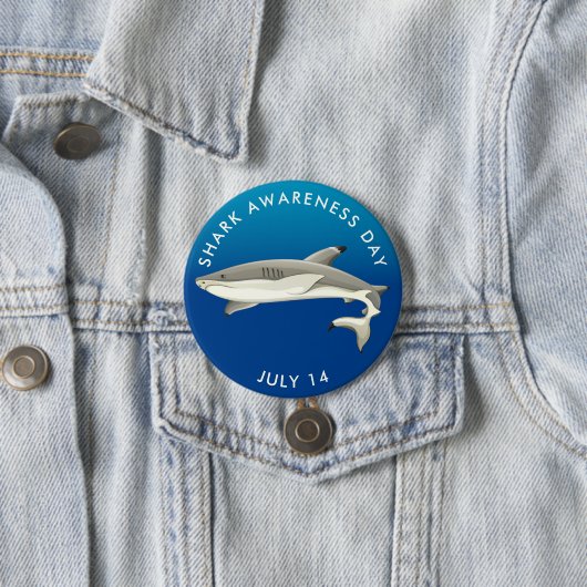 Shark Awareness Day Ronde Button 7,6 Cm (In situ)