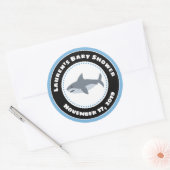 Shark Baby shower Favor Stickers (Envelop)