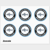 Shark Baby shower Favor Stickers (Vel)