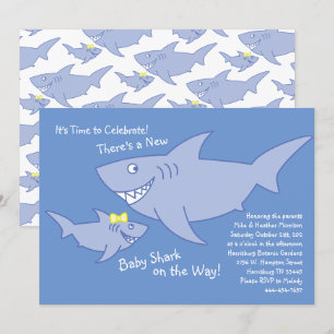Shark Baby shower genderneutraal gecodeerd Kaart