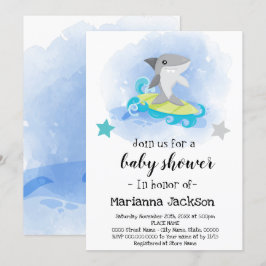 Shark Baby shower Invitation Kaart