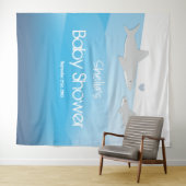 Shark Baby Shower Wandkleed (In Situ (horizontaal))