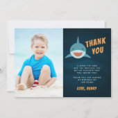 Shark Bait | Platte fotokaart voor bedankt (Voorkant)