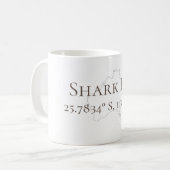 Shark Bay Australië Latitude & Lengtegraad Koffiemok (Voorkant links)