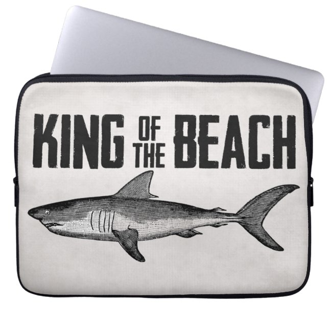  Shark Beach King Laptop Sleeve (Voorkant)
