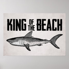  Shark Beach King Poster