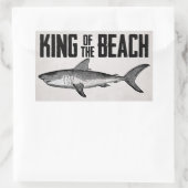  Shark Beach King Rechthoekige Sticker (Tas)