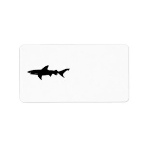Shark Beware van Sharks Tekening Etiket