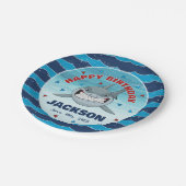 Shark Birthday Boys Paper Bord (Gekanteld)