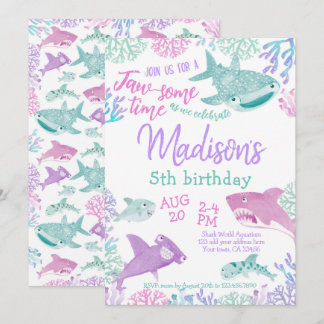 Shark Birthday Invitation