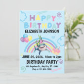 Shark Birthday Invitation in Blue (Debout devant)