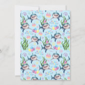 Shark Birthday Invitation in Blue (Dos)