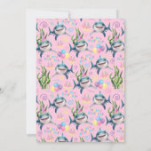 Shark Birthday Invitation in Pink (Dos)