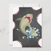 Shark Birthday Swimming Pool Party Invitations (Dos)