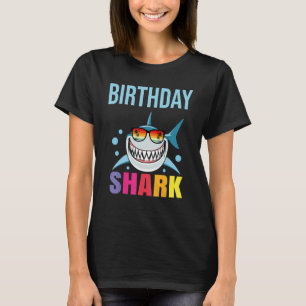 Shark Birthday Toddler Boys Kinder Matching Family T-shirt