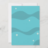 Shark Bite Second Birthday Invitation Kaart (Achterkant)