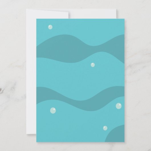 Shark Bite Second Birthday Invitation Kaart (Achterkant)