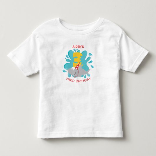 Shark Bite Second Birthday T-Shirt (Voorkant)