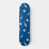 Shark Blue White Skateboard (Voorkant)