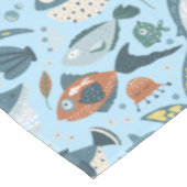 Shark Blue Zee Ocean Fish Animals Thema Jongensfee Tafelkleed (Gekanteld)