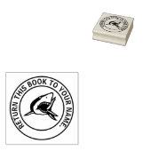 Shark boekenplaat 	rubberstempel (Gestempeld)