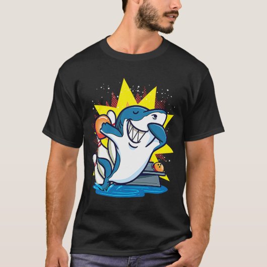 Shark Bowling Kinder Animals Chemise Party T-shirt (Voorkant)
