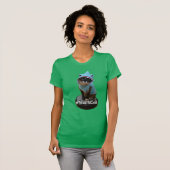 Shark Cat t-shirt #SharkCat Kat op ROomba (Voorkant volledig)