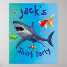 Shark Children Party Papieren Tafelbord