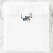 Shark Color Swirl Ronde Sticker (Tas)