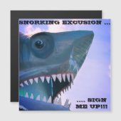 Shark Cruise Deurmagneet Magnetische Uitnodiging (Voorkant / Achterkant)