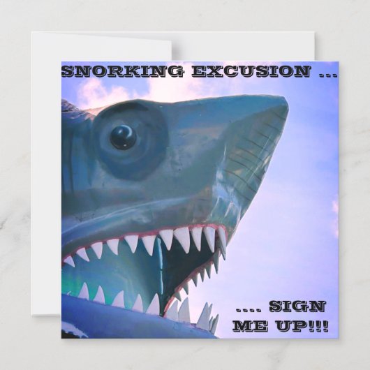 Shark Cruise Deurmagneet Magnetische Uitnodiging (Voorkant)