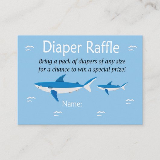 Shark Diaper Raffle Tickets (Voorkant)