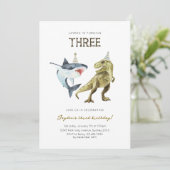 Shark & Dino 3e Invitation du jour B, T-rex Shark (Debout devant)