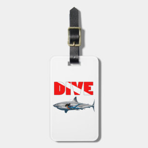Shark Diving Bagagelabel