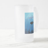 Shark Diving Scuba Diver Matglas Bierpul (Voorkant rechts)