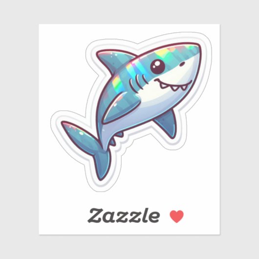 Shark Drawing: Autocollant de la Deep Water #3 (Feuille)