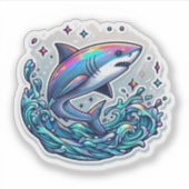 Shark Drawing: Deep Water Sticker #10 (Voorkant)