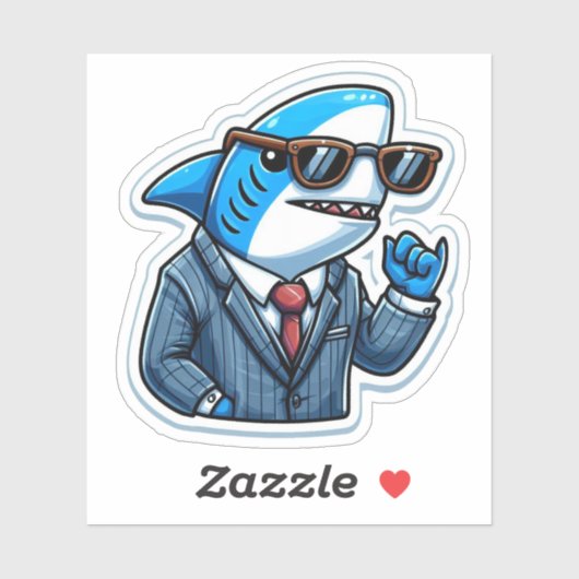 Shark Drawing: Deep Water Stickers #17 (Vel)